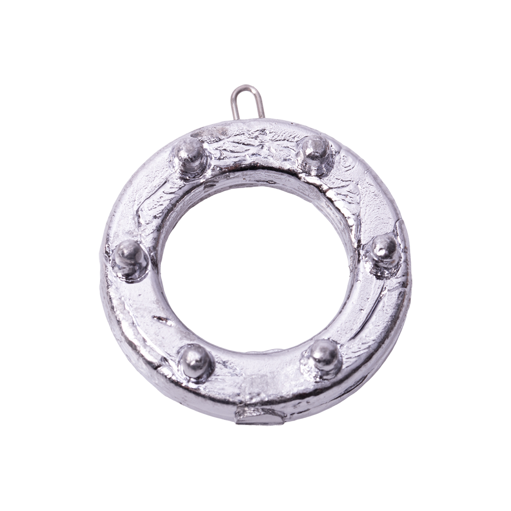 Груз "Кольцо с шипами и ушком" 50 гр.. Фото №2