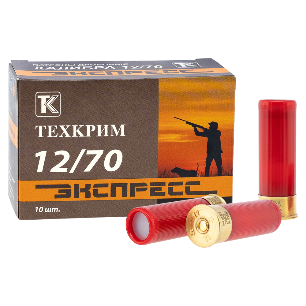Патрон Техкрим 12/70 Экспресс №5 (в упаковке 10 шт) (в коробке 240 шт.). Фото №1 Патрон Техкрим 12/70 Экспресс №5 (в упаковке 10 шт) (в коробке 240 шт.). Фото №1