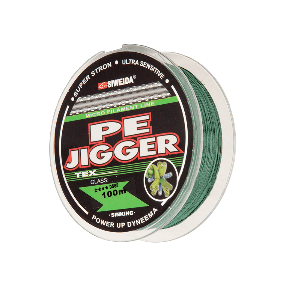Леска плетёная "SIWEIDA" PE Jigger 100м 0.12 (зеленая) 6,40 кг. Фото №2