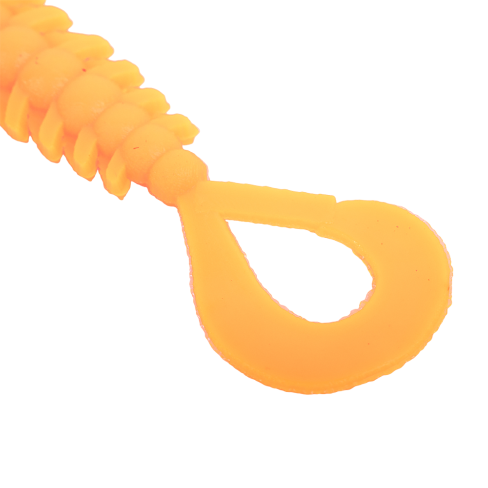 Резина съедобная виброхвост VIKING серия Многоножка 88 мм, оранжевый фл (6 шт.). Фото №6 Резина съедобная виброхвост VIKING серия Многоножка 88 мм, оранжевый фл (6 шт.). Фото №6