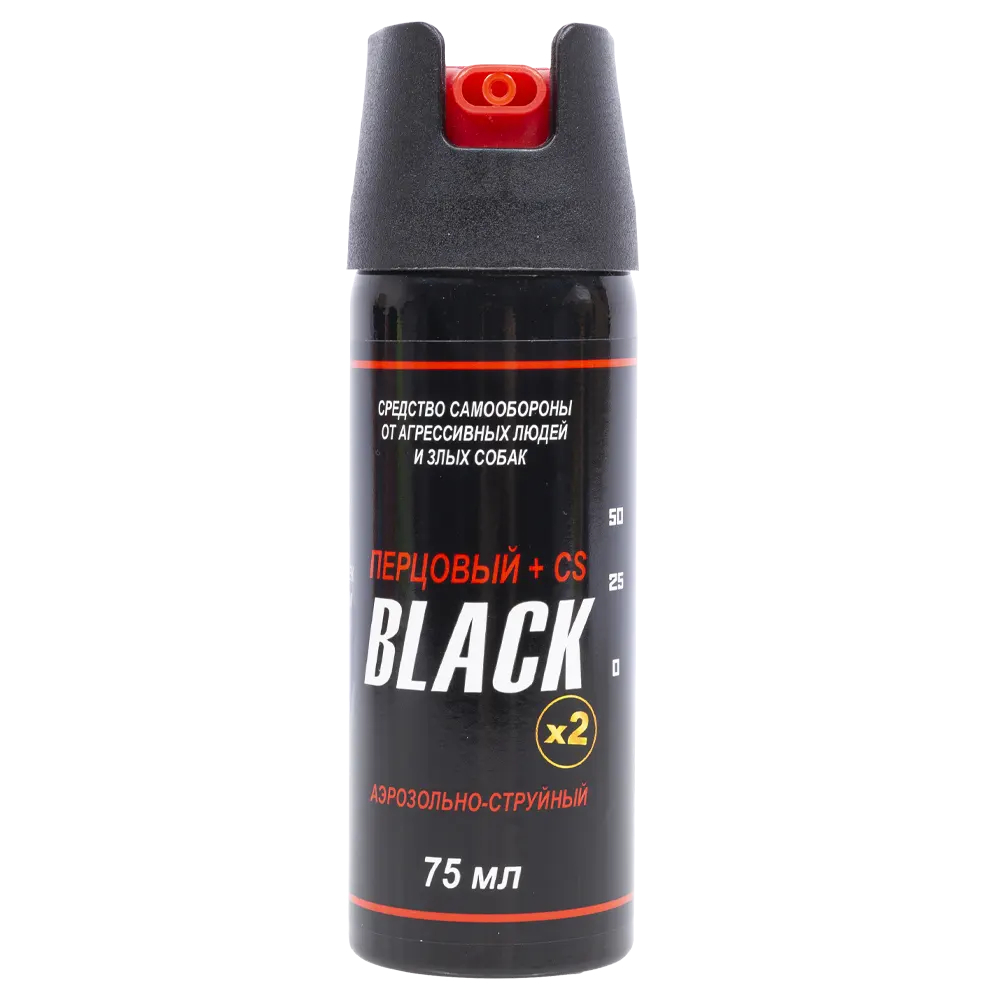Баллон аэрозольный "Black", 75 мл. (OC+CS). Фото №1 Баллон аэрозольный "Black", 75 мл. (OC+CS). Фото №1