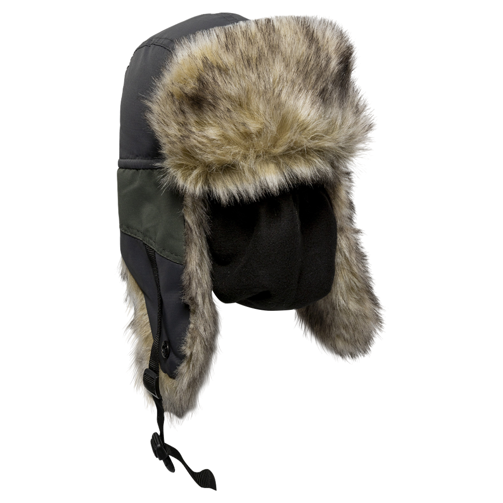 Шапка ушанка Huntsman Канада (цвет Хаки/Графит, ткань Оксланд). Фото №2