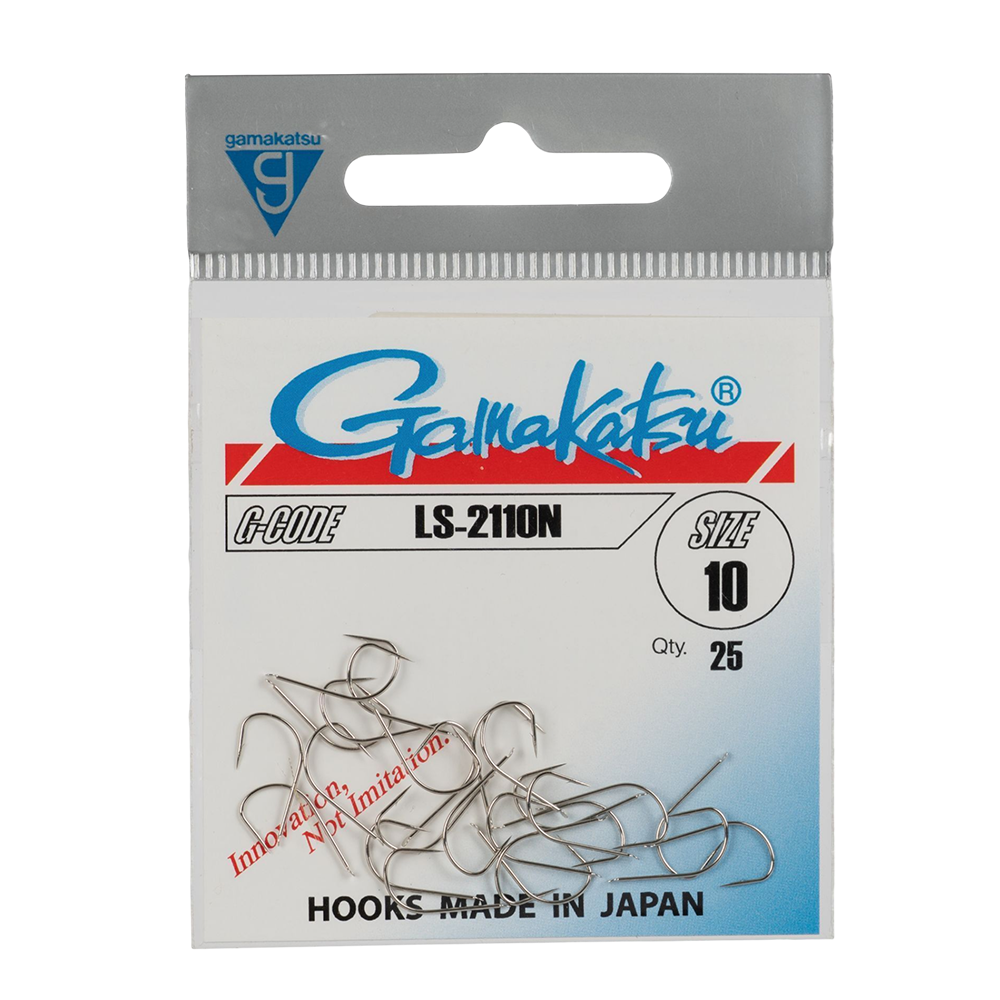 Крючок Gamakatsu Hook LS-2110 Nickel №10. Фото №1