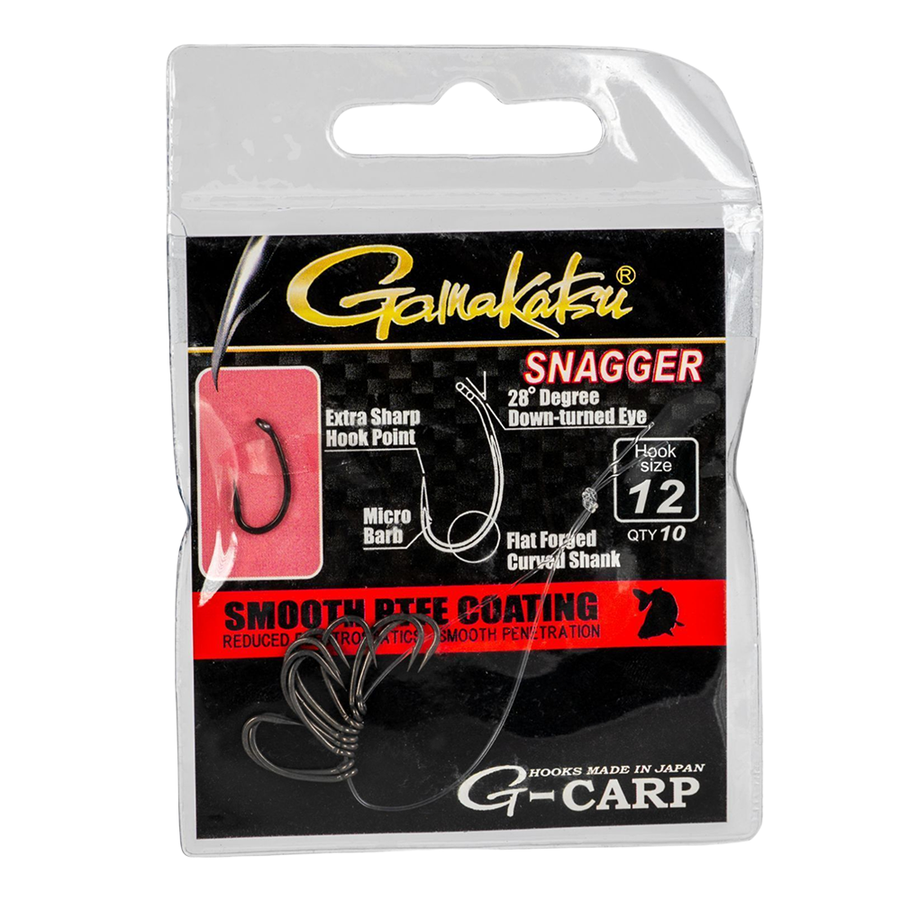 Крючок Gamakatsu G-CARP Snagger №12. Фото №1 Крючок Gamakatsu G-CARP Snagger №12. Фото №1