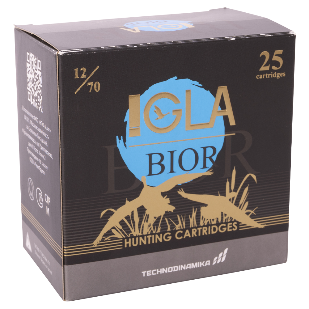 Патрон "IGLA-BIOR" 12/70 №4 36г (пачка 25шт, короб., 250. Фото №4