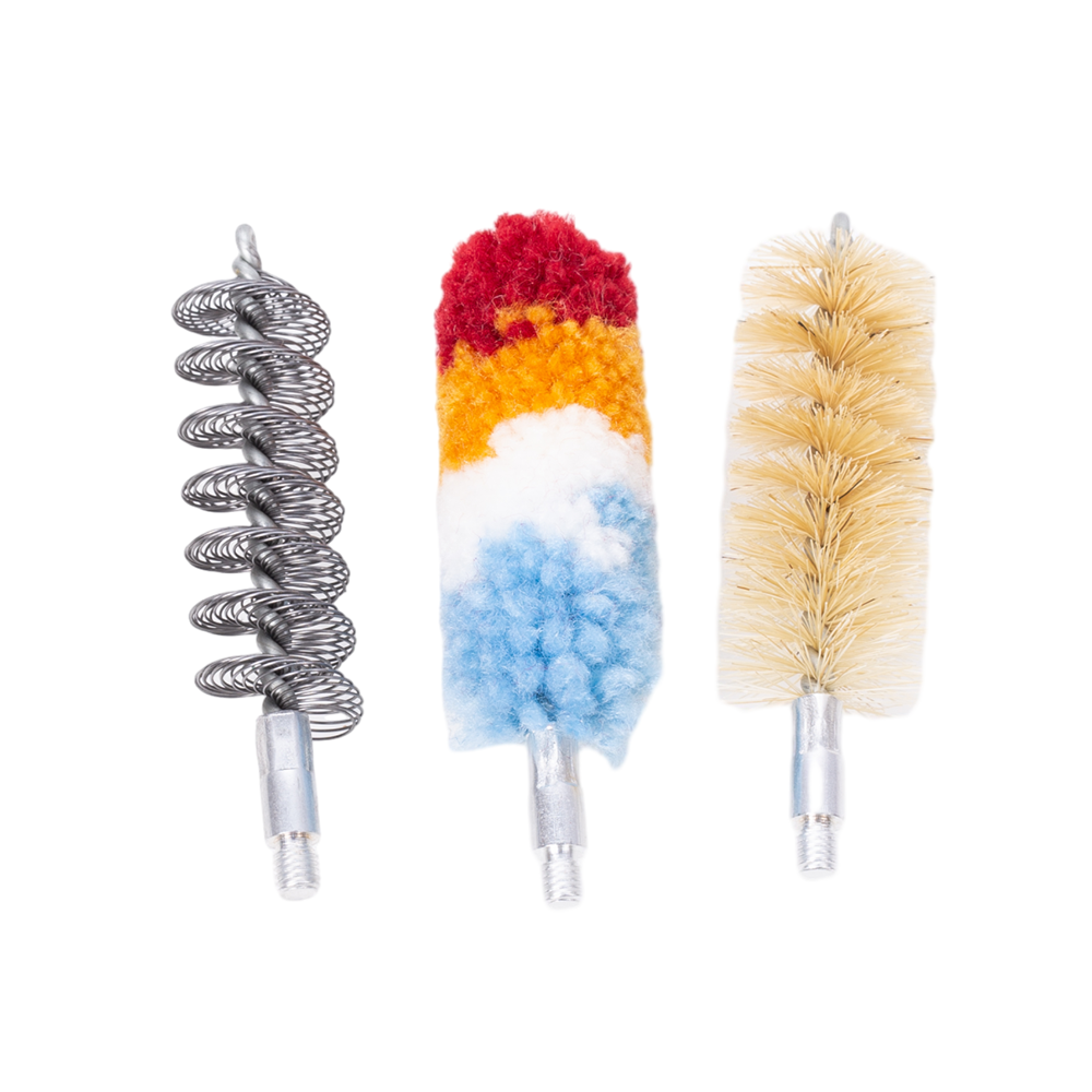 Набор для чистки оружия MegaLine в пластиковой коробке, откр.крышка, алюминиевый шомпол, 3 ерша, 20 калибр . Фото №5