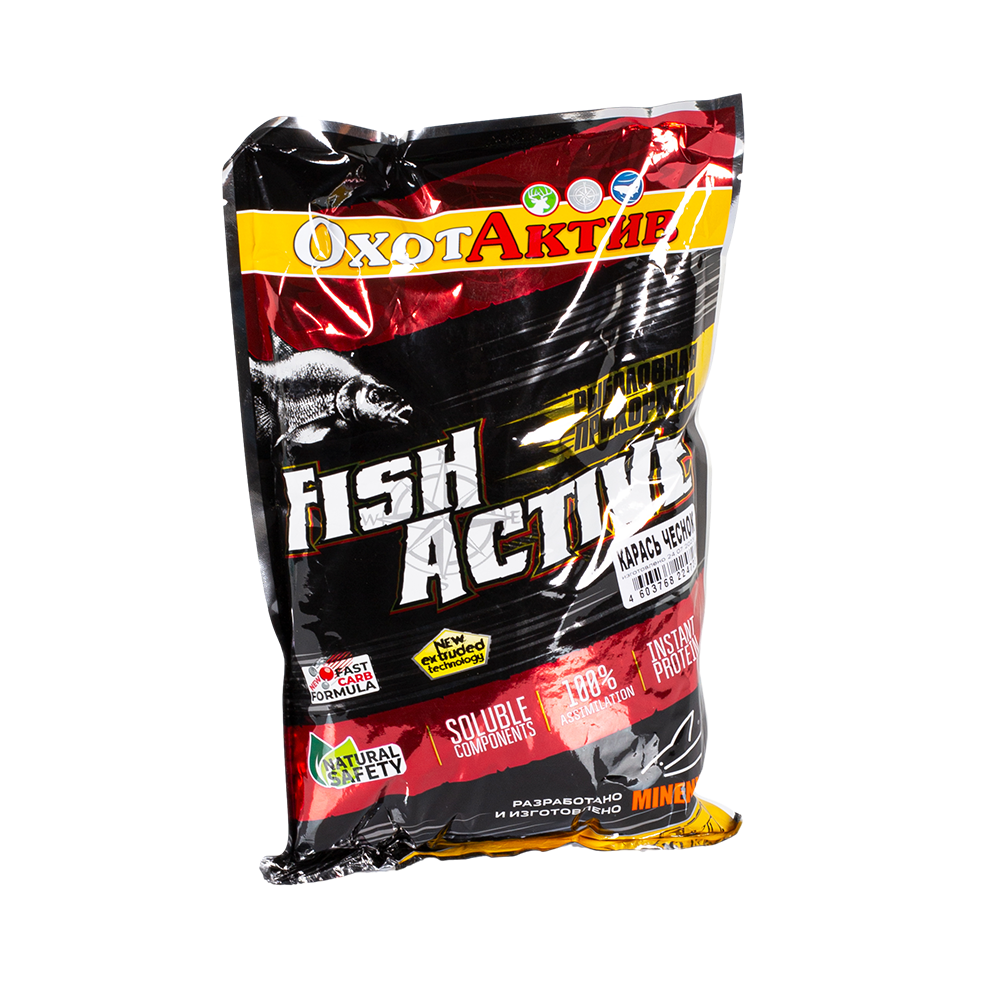 Прикормка «ОхотАктив» Fish Active Карась-чеснок (1кг) Premium. Фото №1 Прикормка «ОхотАктив» Fish Active Карась-чеснок (1кг) Premium. Фото №1