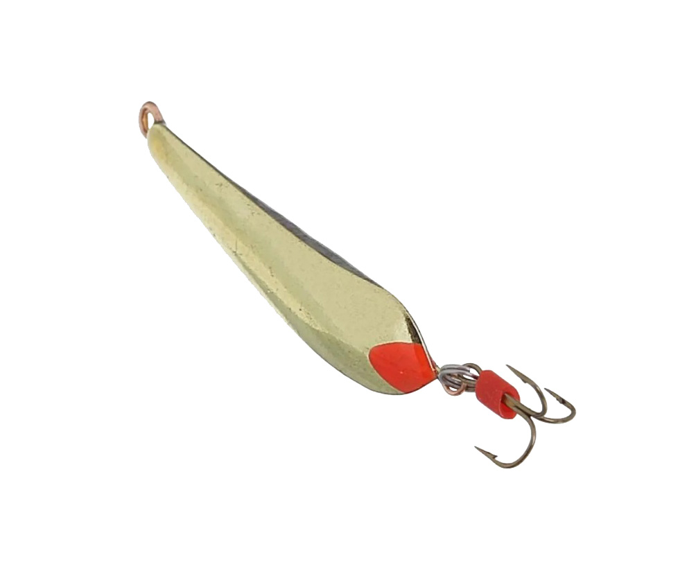 Блесна зимняя "Малек"(Б) 1,7гр. (латунь) тройник (пирс) (10шт). Фото №2