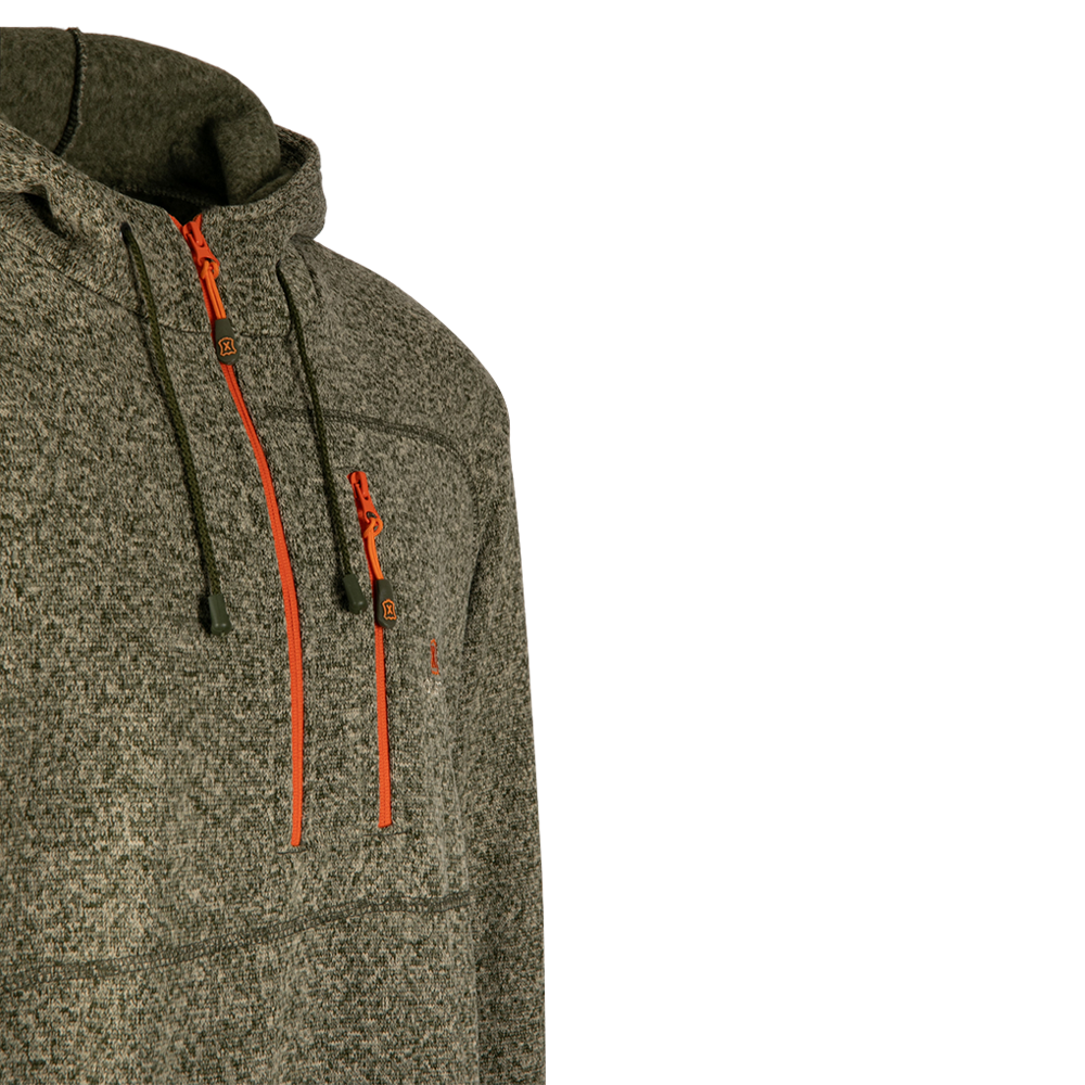 Толстовка Малахит / трикотаж на флисе / меланж-олива ((48 / 182-188)). Фото №6