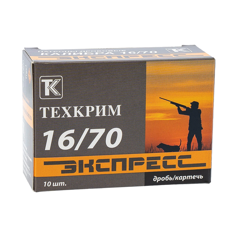 Патрон Техкрим 16/70 Экспресс №5 (в упаковке 10 шт) (в коробке 260 шт.). Фото №1 Патрон Техкрим 16/70 Экспресс №5 (в упаковке 10 шт) (в коробке 260 шт.). Фото №1