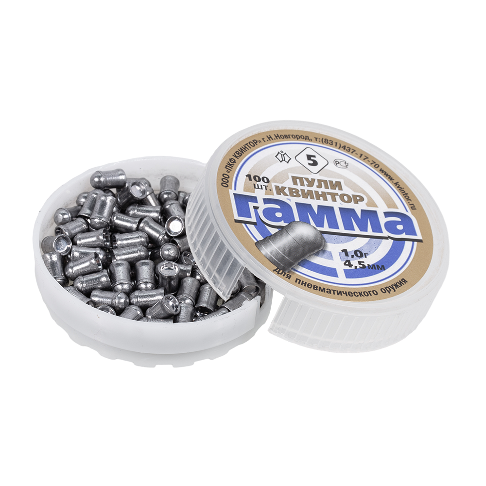 Пуля пневматическая "Гамма" (100 шт.) 1,0гр, калибр 4,5мм (160 в упаковке). Фото №2