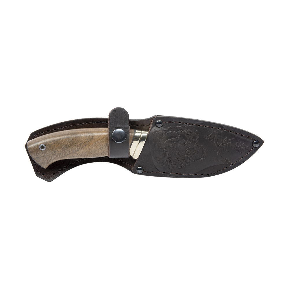 Нож МС "Разделочный", сталь VG-10, лит.мельхиор,орех(кап). Фото №7