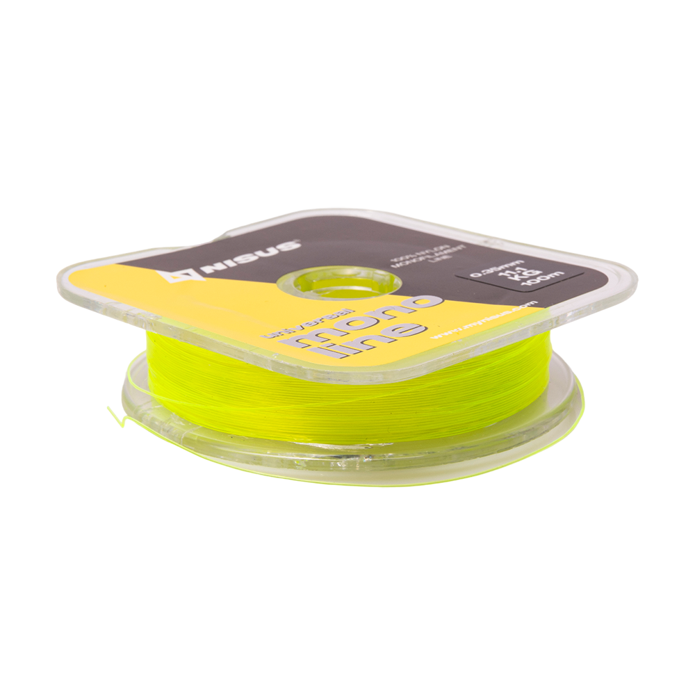 Леска MONOLINE Fluorescent Yellow 0,35mm/100m Nylon Nisus. Фото №2