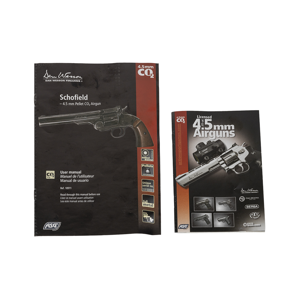 Револьвер пневматический ASG Schofield 6" Aging black, калибр 4,5 мм. Фото №10