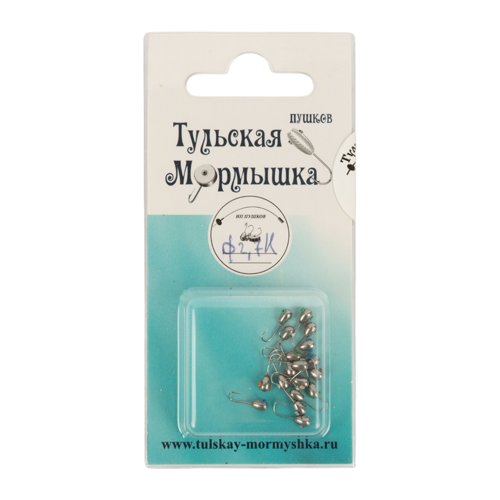 Мормышка вольфрамовая Капля d2,7 вес 0,26гр, цвет (металл), упак. 10шт. Фото №1