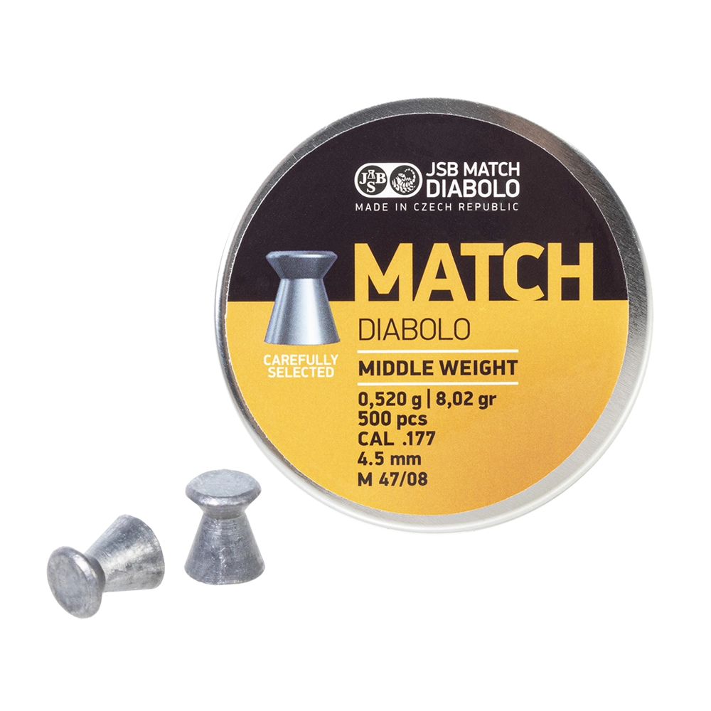 Пуля пневматическая "JSB Yellow Match Diabolo", калибр 4,5мм (177 калибр) 0,52 г. 8,02 gr (500 шт). Фото №1 Пуля пневматическая "JSB Yellow Match Diabolo", калибр 4,5мм (177 калибр) 0,52 г. 8,02 gr (500 шт). Фото №1