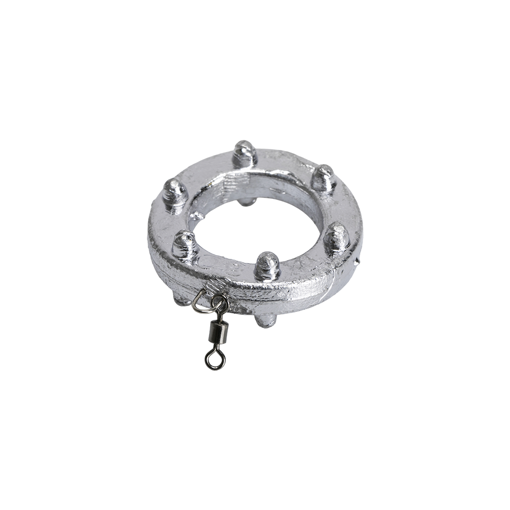 Груз "Кольцо" с шипами и ушком и вертлюгом 80гр. Фото №2