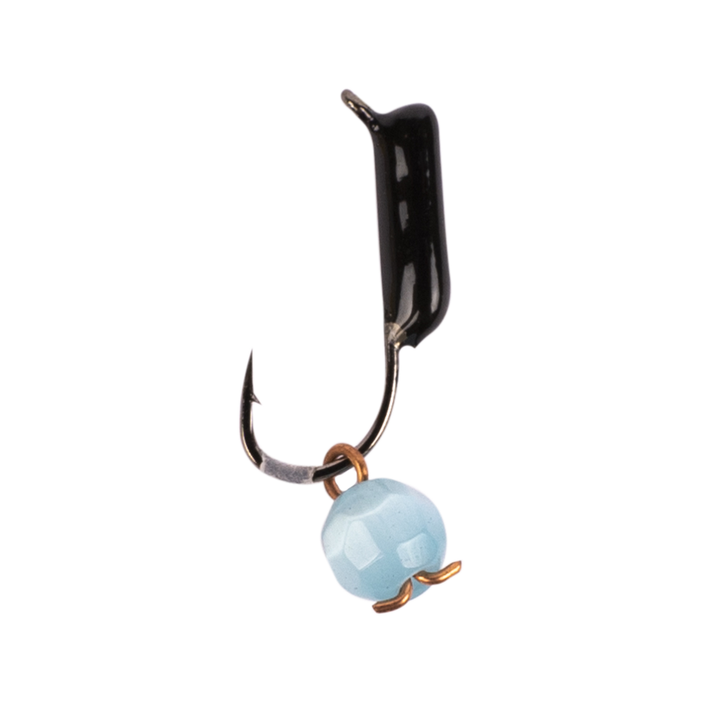 Мормышка вольфрамовая "Кошачий глаз" подвес d1.5 голубой (10шт). Фото №1