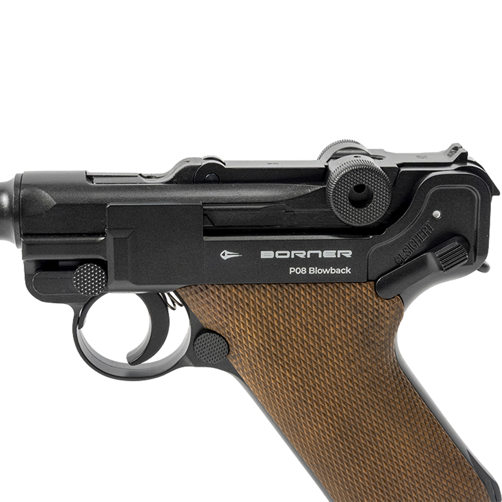 Пистолет пневматический BORNER P08 Blowback, калибр 4,5 мм /BBs . Фото №8 Пистолет пневматический BORNER P08 Blowback, калибр 4,5 мм /BBs . Фото №8