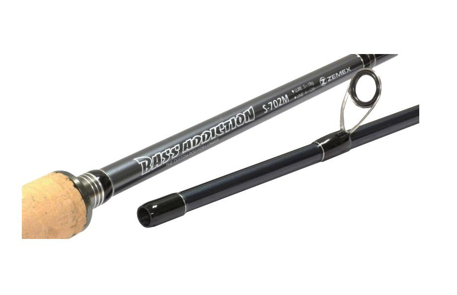 Спиннинг ZEMEX "BASS ADDICTION S-702M" 2,13 м 5,0-18,0гр.. Фото №1 Спиннинг ZEMEX "BASS ADDICTION S-702M" 2,13 м 5,0-18,0гр.. Фото №1