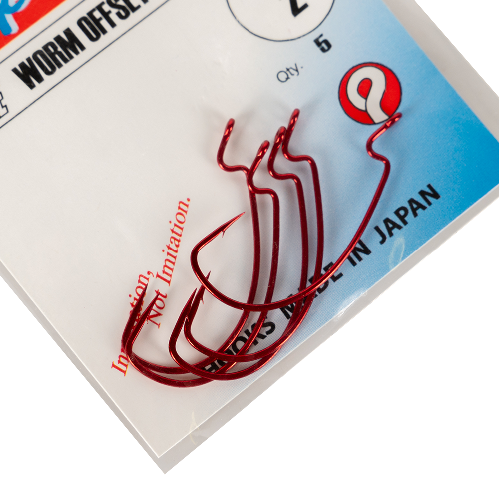 Крючок Gamakatsu HooK Worm Offset EWG Red №02. Фото №2