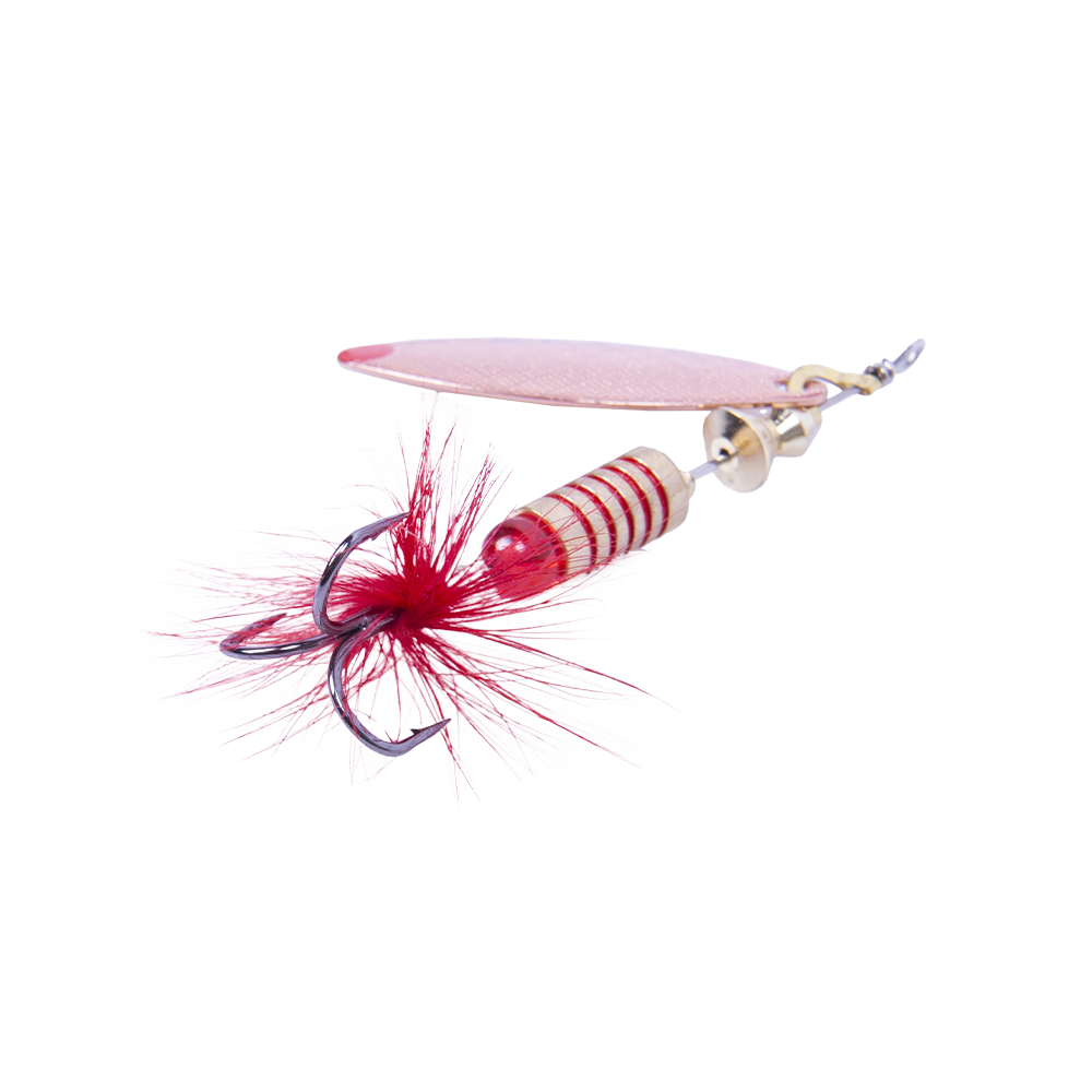 Блесна вращающаяся MADFISH Aglia Long №1, 6гр, цвет (Copper-red-dot). Фото №3