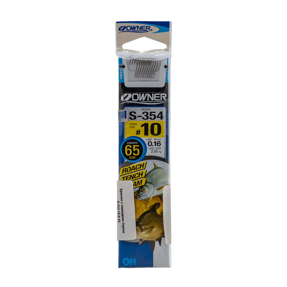 Крючок с поводком Owner S-354 10-0.16. Фото №1