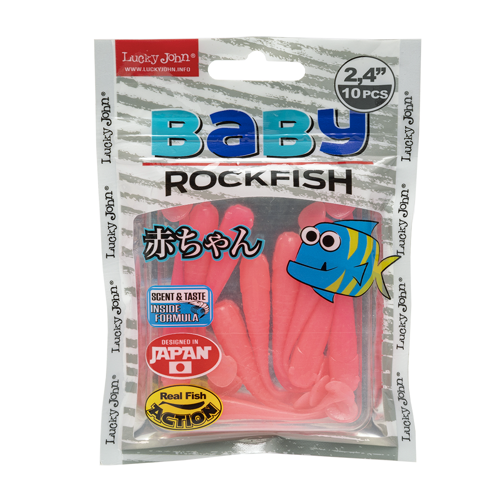 Виброхвост Lucky John Pro Series Baby Rockfish 2,4" 62мм, (10шт. упак.) цвет F05. Фото №4