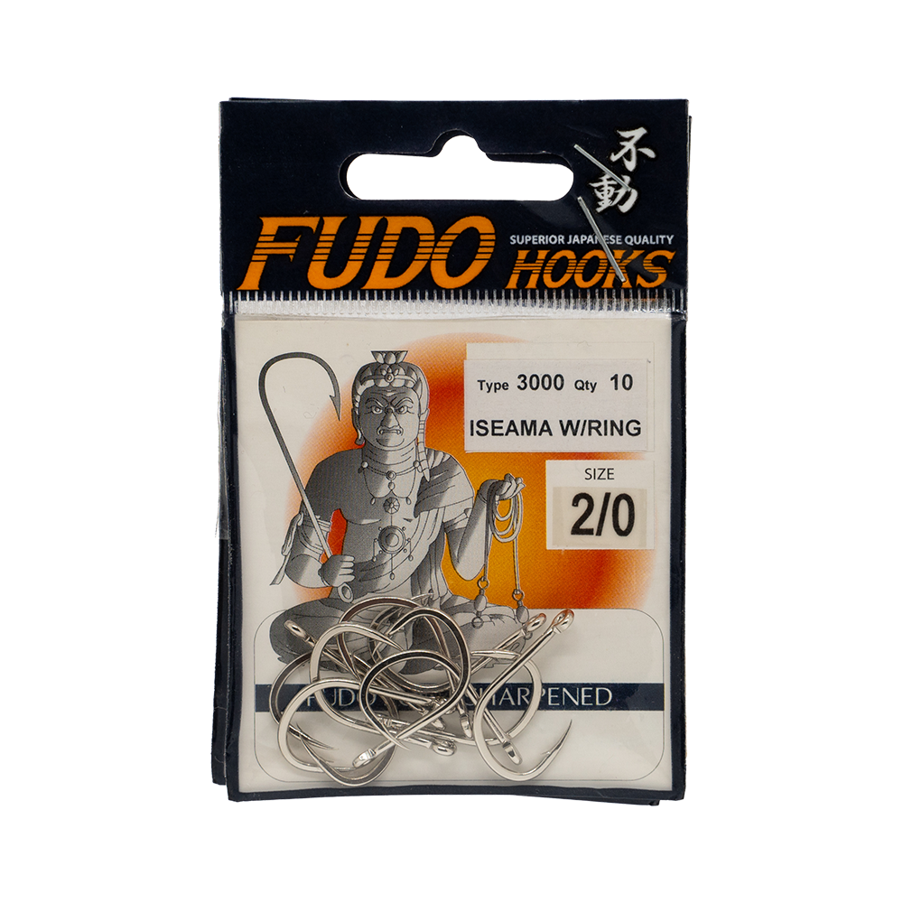 Крючок FUDO ISEAMA W/RING №2/0 Type 3000 Oty 10. Фото №1