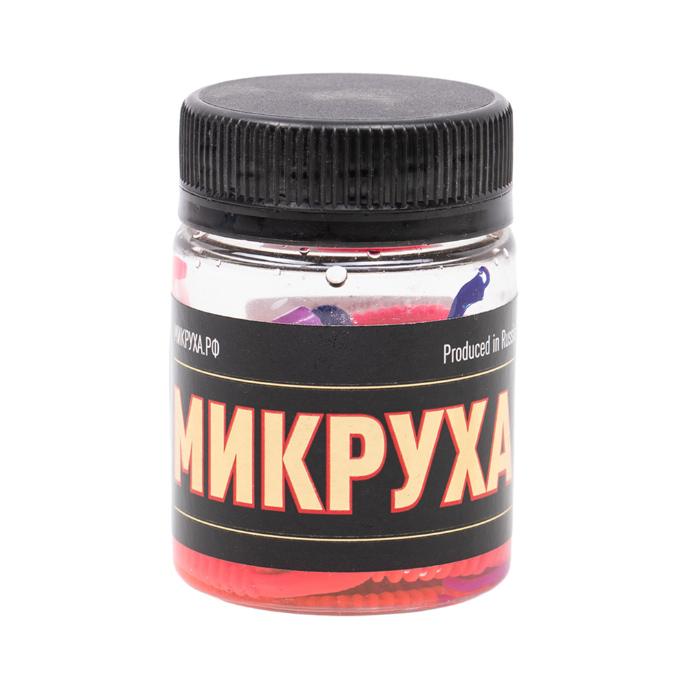 Резина съедобная МИКРУХА серия Червь 63 мм, цв. Mix, краб, (20мл). Фото №1