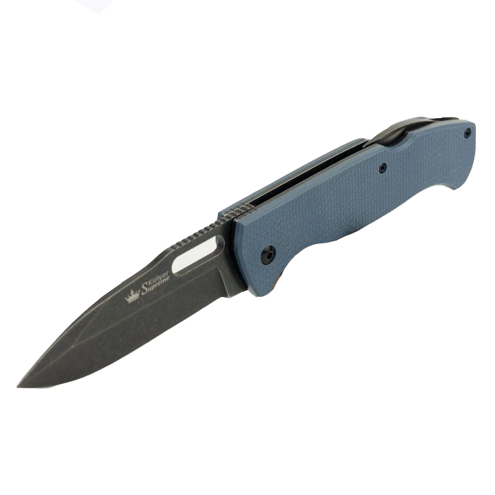 Нож складной Ute 440C GT (серый, kizlyar supreme) (Кизляр). Фото №2
