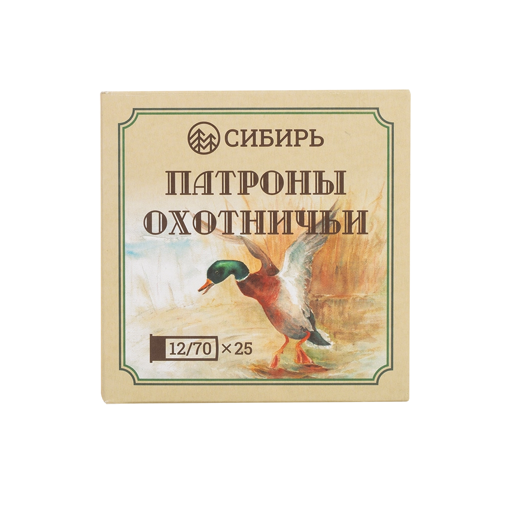 Патрон СИБИРЬ 12/70 охотничий дробовой 32г №1 (в пачке 25 шт) (в коробке 250шт). Фото №5