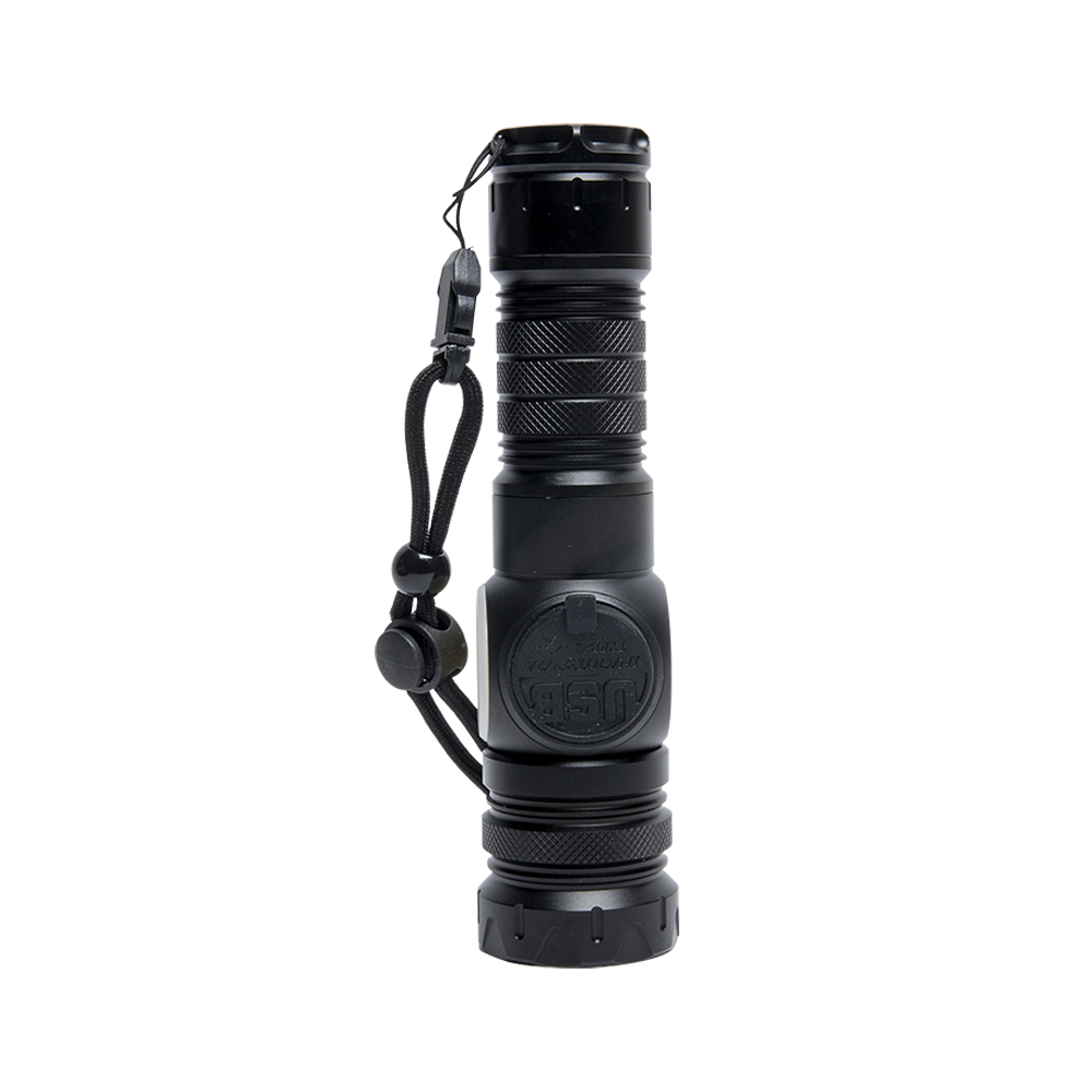 Фонарь ручной 6349 (диод PM30-TG+COB, цифр.инд.заряда, акк.26650, разъем Type-C, Power bank, магнит). Фото №6