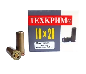 Патрон ООП Техкрим 10х28 РП 91Дж твердая пуля ( в пачке 20 шт.) (в коробке 1280 шт.). Фото №2