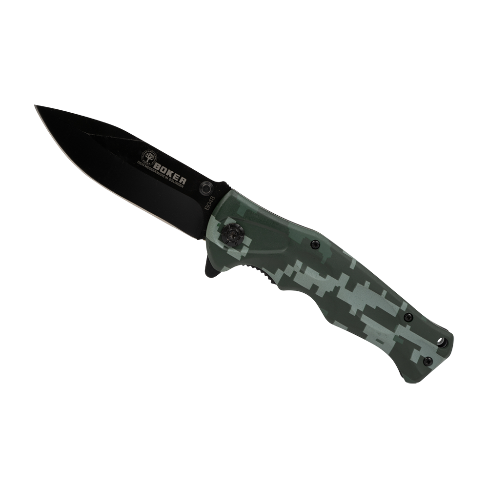 Нож складной "Boker" В048, клинок 420, рукоять металл G10 (Ярхант). Фото №3