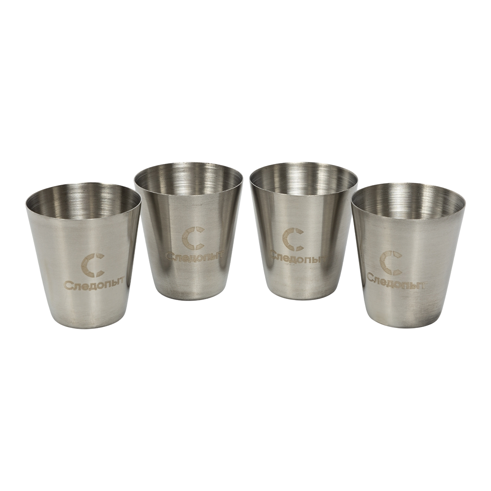 Рюмка Следопыт 20мл. в кожаной тубе (4 шт). Фото №2