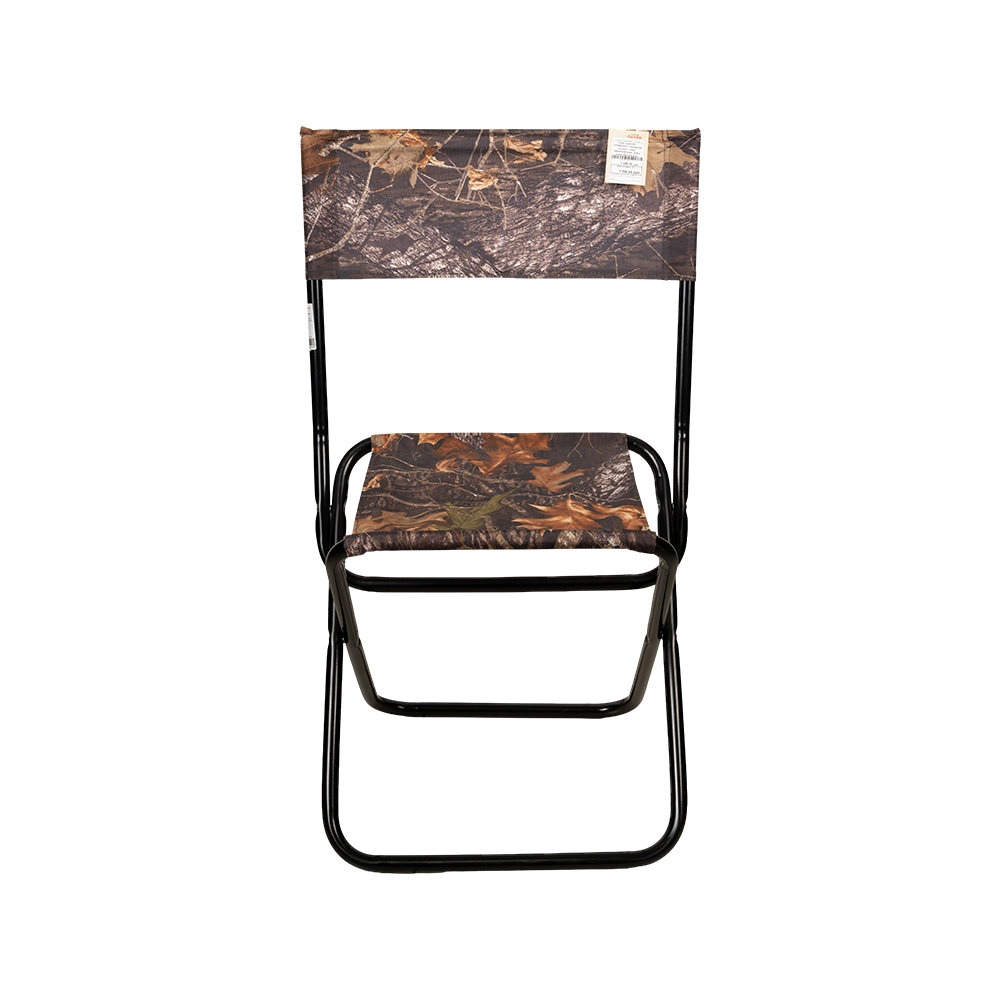 Стул туристический "СЛЕДОПЫТ" складной со спинкой, средний 350х470х810мм, труба сталь 20х1мм (лес темный)/5/. Фото №2