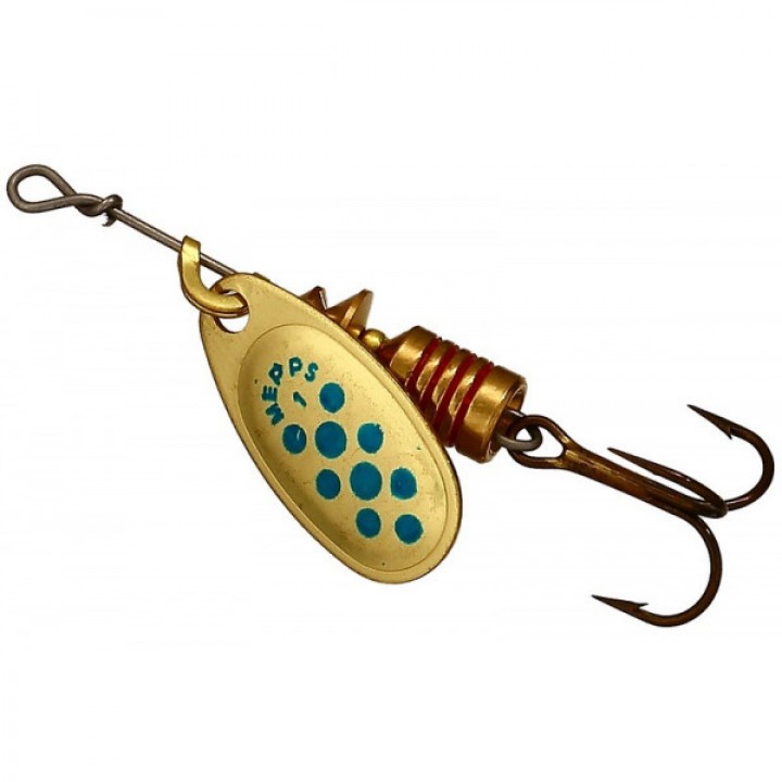 Блесна Mepps Comet PTS 1 gold/blue dots 3,5г. Фото №1 Блесна Mepps Comet PTS 1 gold/blue dots 3,5г. Фото №1