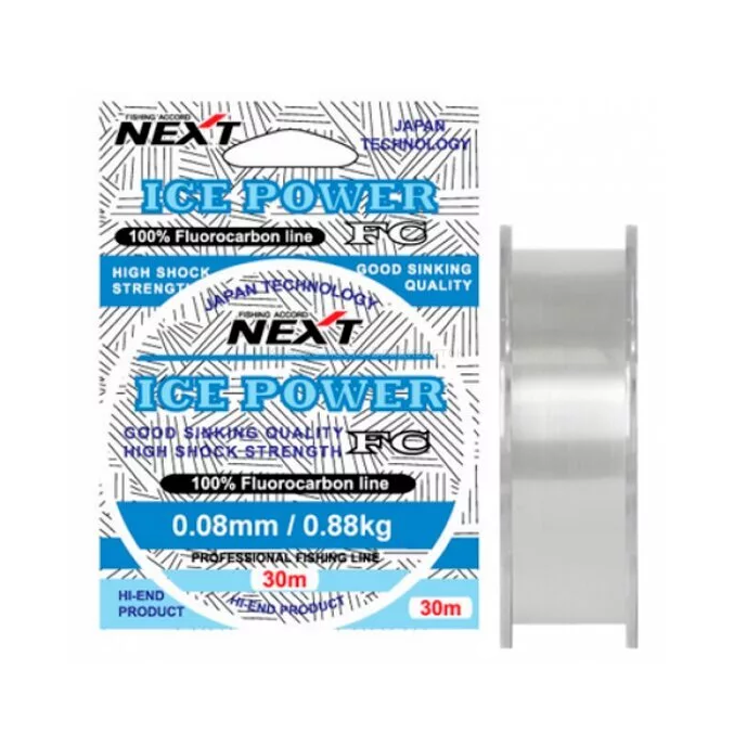 Леска Ice-Power 30м 0,08мм 0,88кг. Фото №1