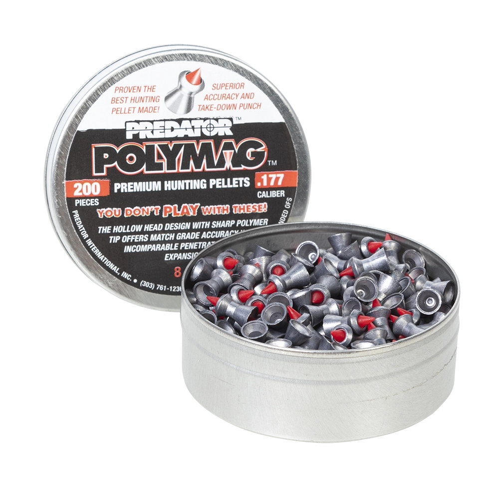 Пуля пневматическая "JSB Diabolo Predator Polymag", калибр 4,5мм (177 калибр), 8gr (200 шт). Фото №3 Пуля пневматическая "JSB Diabolo Predator Polymag", калибр 4,5мм (177 калибр), 8gr (200 шт). Фото №3