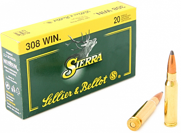 Патрон нарезной SELLER&BELLOT калибр 308 WIN SIERA SBT GK 11,7 гр. (в пачке 20 шт.). Фото №2