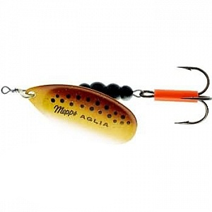 Блесна вращающаяся Mepps Aglia FLUO MICROPIGMENTS Trout, 3, Brown. Фото №1