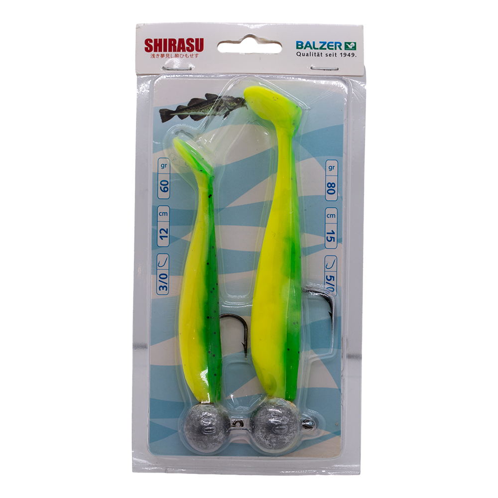 Виброхвост BALZER SHIRASU Dorch Shad Set F 120-150мм, 60-80гр (уп.2 шт). Фото №1 Виброхвост BALZER SHIRASU Dorch Shad Set F 120-150мм, 60-80гр (уп.2 шт). Фото №1