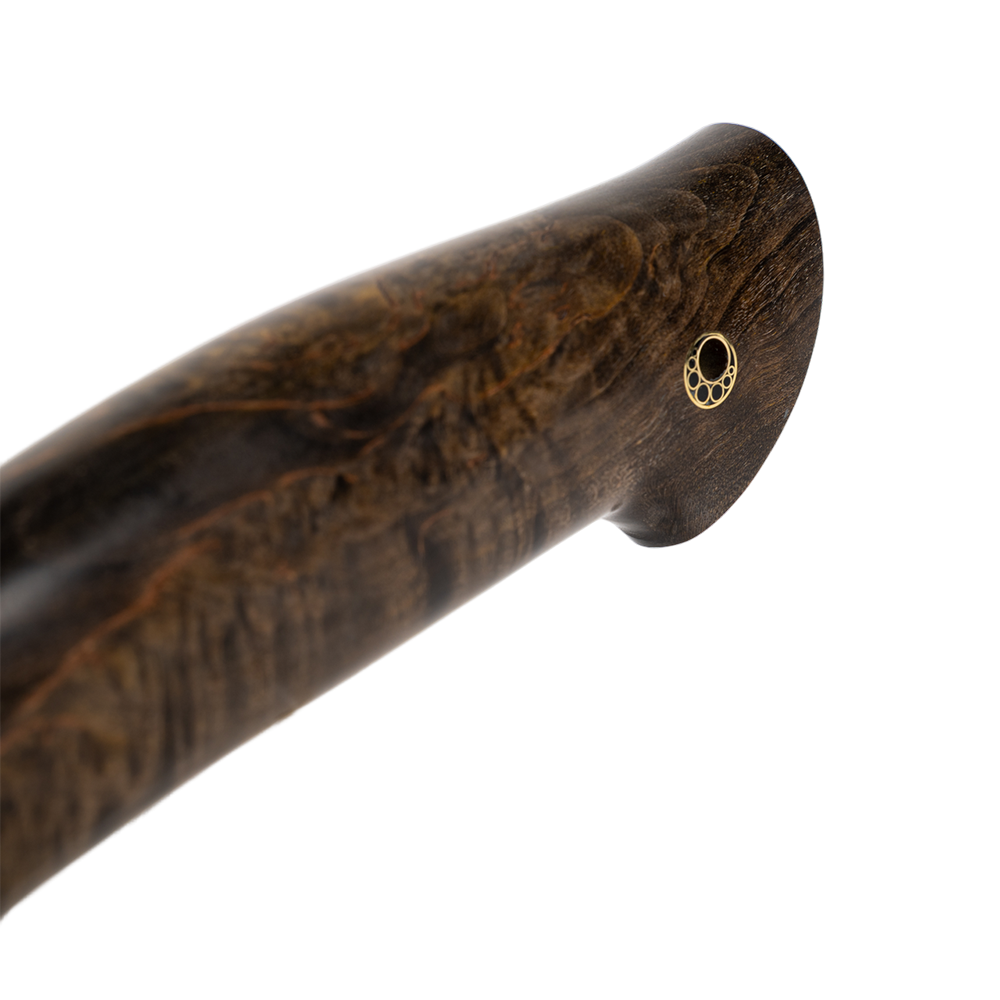 Нож МС "Скиф",сталь PGK, мельхиор, рукоять стабилизированная карельская береза. Фото №7 Нож МС "Скиф",сталь PGK, мельхиор, рукоять стабилизированная карельская береза. Фото №7