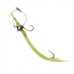 Поводок с доп. 12/0+4/0 Крючком Behr Natural Pilkleader Fluo. Фото №1
