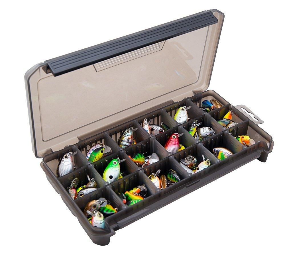 Коробка для приманок КДП-2 (230*115*35мм) (Три кита) дымка. Фото №2