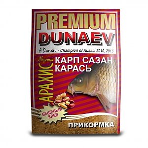 Прикормка "DUNAEV-PREMIUM" 1кг Карп-Сазан Жареный арахис. Фото №2