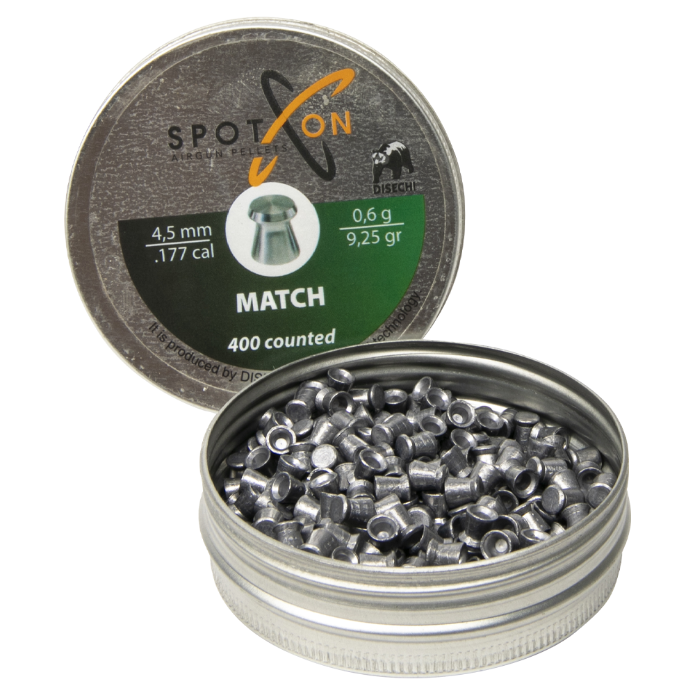 Пуля пневматическая SPOTON Match 4,5 мм, 0,60 гр. (400 шт) (100 в упаковке). Фото №1