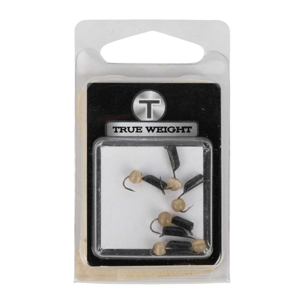 Мормышка вольфрамовая Trye Weight черная "Гвоздешарик" d1,5мм кошачий глаз, серый (10шт). Фото №1