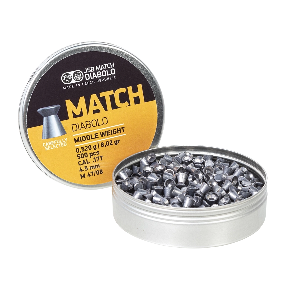 Пуля пневматическая "JSB Yellow Match Diabolo", калибр 4,5мм (177 калибр) 0,52 г. 8,02 gr (500 шт). Фото №3 Пуля пневматическая "JSB Yellow Match Diabolo", калибр 4,5мм (177 калибр) 0,52 г. 8,02 gr (500 шт). Фото №3